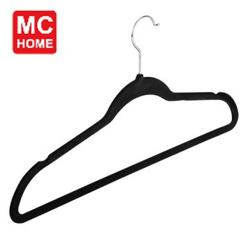 velvet flocking cloth suit coat hangers