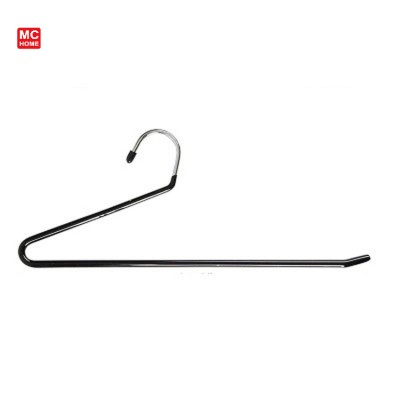 Hot sale high quality non slip hangers pvc coated clothes pant hanger with clips for wholesale